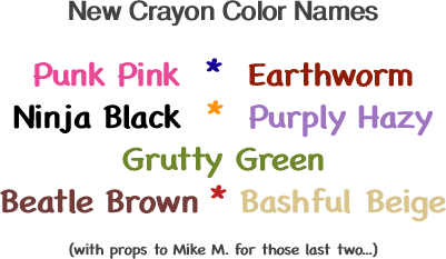 New Crayon Color Names